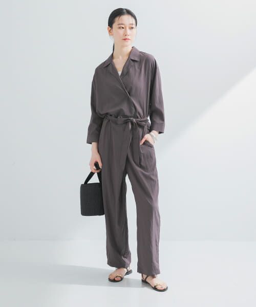 【URBAN RESEARCH】ブラックスーツ サイズ42 セール】 『2サイズ展開』フロントタックジャンプスーツ