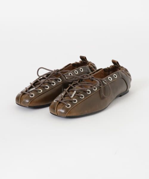 GANNI Eyelets Lace Up Ballerina （バレエシューズ）｜＊＊URBAN