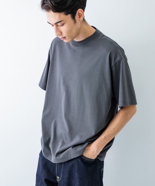 ＊＊URBAN RESEARCH / アーバンリサーチ Tシャツ | new basic　クールドライツイストヒートブロックショートスリーブ（CHARCOAL）