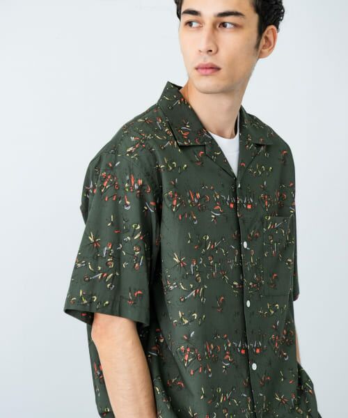 ＊＊URBAN RESEARCH / アーバンリサーチ シャツ・ブラウス | LONGCHAMP PRINT SHIRTS（KHAKI）