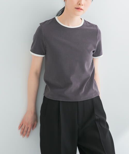 ＊＊URBAN RESEARCH / アーバンリサーチ Tシャツ | パイルリンガーコンパクトTシャツ（GRAY）