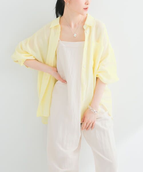 ＊＊URBAN RESEARCH / アーバンリサーチ シャツ・ブラウス | ガーメントダイラミーオーバーシャツ（YELLOW）