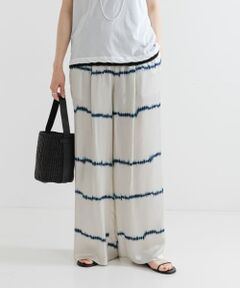 『2サイズ展開』シルクミックスボーダープリントパンツ