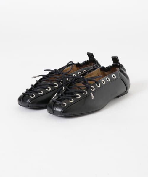 GANNI Eyelets Lace Up Ballerina （バレエシューズ）｜＊＊URBAN