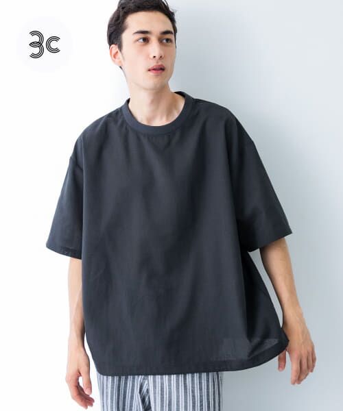 ＊＊URBAN RESEARCH / アーバンリサーチ Tシャツ | 『UR TECH DRYLUXE』高機能リネンTシャツ（FADE BLACK）