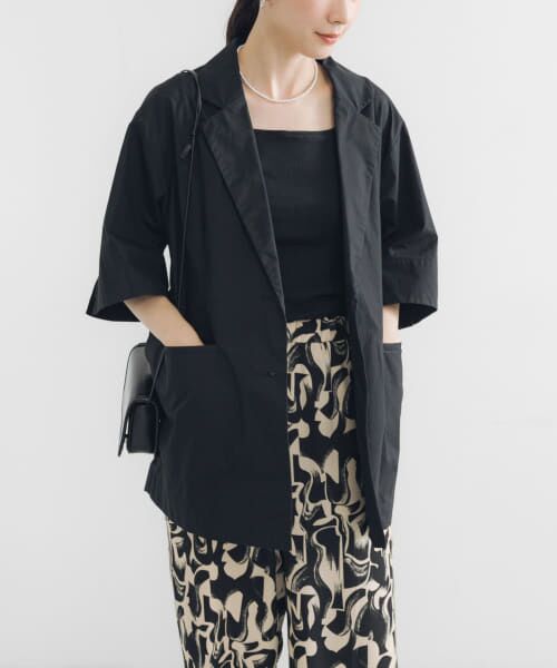 アーバンリサーチ　ハーフスリーブジャケット　CHARCOAL セール】『UVカット/吸水速乾/イージーケア』『UR TECH DRYLUXE