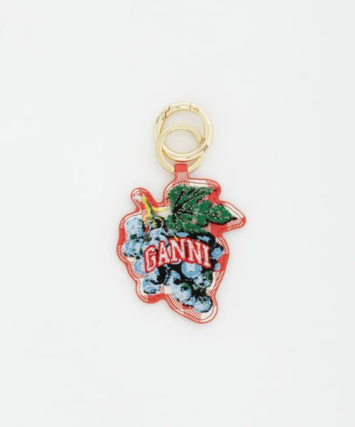 GANNI フルーツモチーフ キーホルダー GANNI Grape Keyring Velvet （チャーム）｜＊＊URBAN RESEARCH