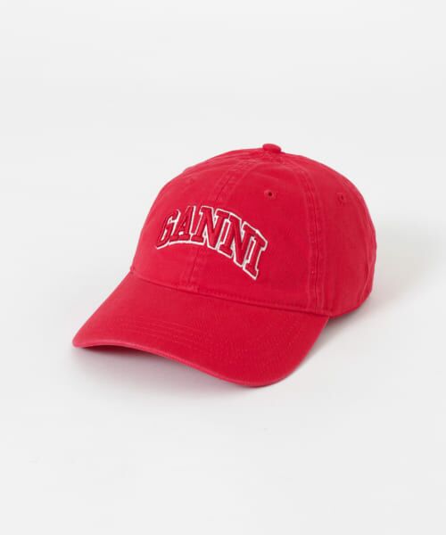 Ganni Washed Cotton Canvas Cap main image 1