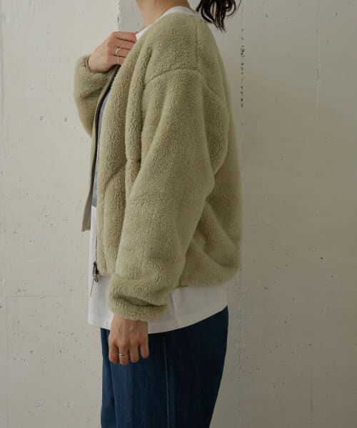 DANTON HIGH PILE ZIP V-NECK JACKET （その他アウター）｜URBAN RESEARCH DOORS / アーバンリサーチ  ドアーズ ファッション通販 タカシマヤファッションスクエア