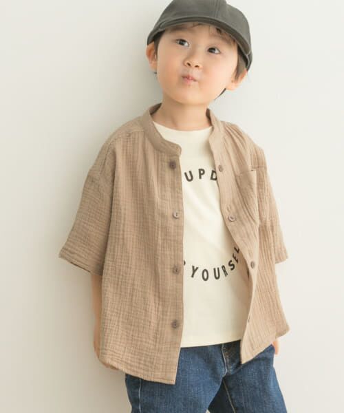 セール Wガーゼバンドカラーシャツ Kids トップス Urban Research Doors アーバンリサーチ ドアーズ ファッション通販 タカシマヤファッションスクエア