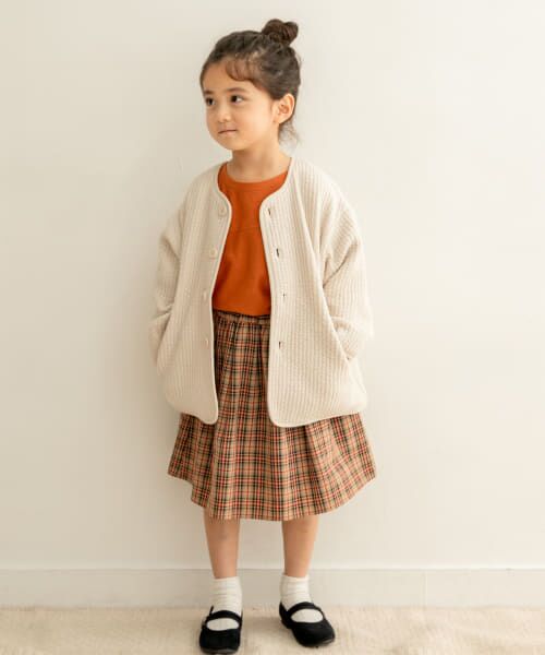 『親子リンク』キルトノーカラージャケット(KIDS) 総合通販 キルトノーカラージャケット アーバンリサーチドアーズ Ivory ノーカラージャケット