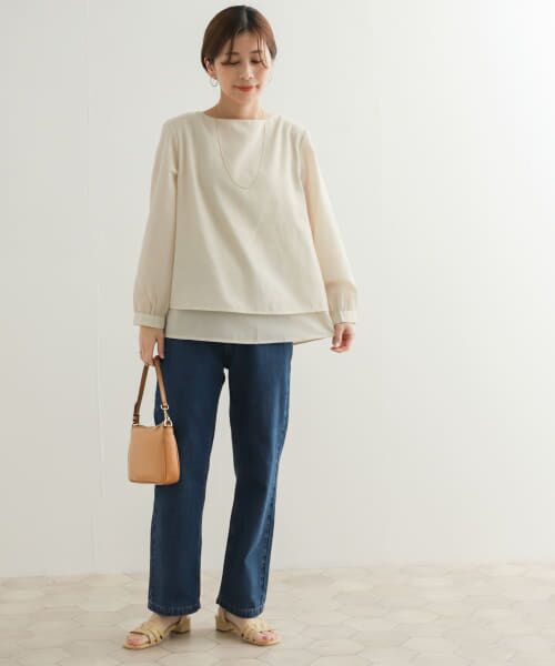 URBAN RESEARCH DOORS / アーバンリサーチ ドアーズ シャツ・ブラウス | 『UR TECH Smart Linen Touch』レイヤードブラウス | 詳細11