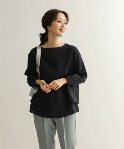 URBAN RESEARCH DOORS / アーバンリサーチ ドアーズ シャツ・ブラウス | 『UR TECH Smart Linen Touch』レイヤードブラウス | 詳細18