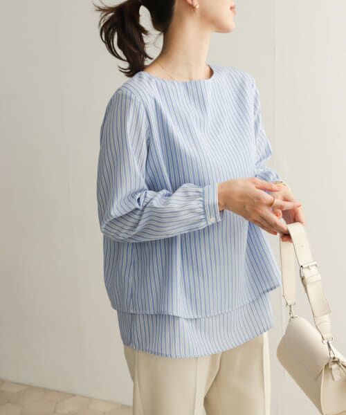 URBAN RESEARCH DOORS / アーバンリサーチ ドアーズ シャツ・ブラウス | 『UR TECH Smart Linen Touch』レイヤードブラウス | 詳細22