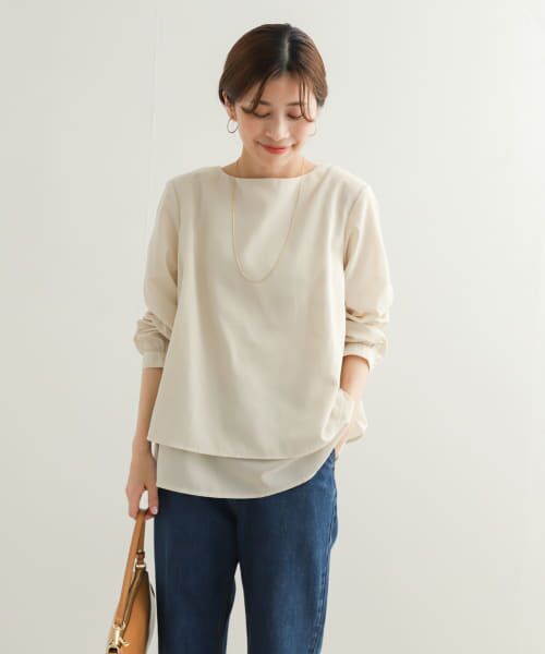 URBAN RESEARCH DOORS / アーバンリサーチ ドアーズ シャツ・ブラウス | 『UR TECH Smart Linen Touch』レイヤードブラウス | 詳細3