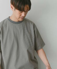 ミジンボーダークルーネックショートスリーブタフTシャツ