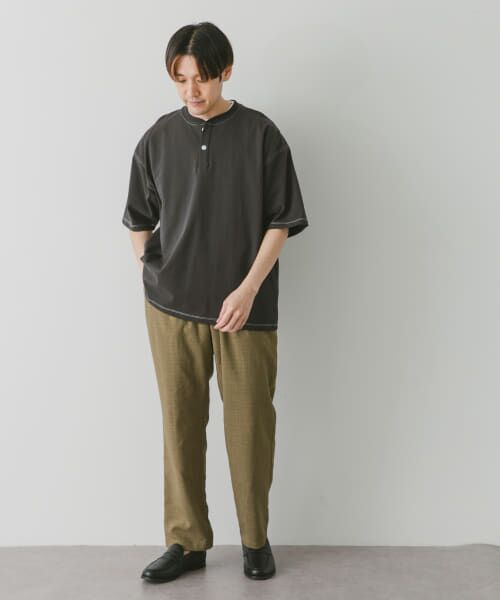 URBAN RESEARCH DOORS / アーバンリサーチ ドアーズ Tシャツ | 配色stヘンリーネックショートスリーブTシャツ | 詳細22