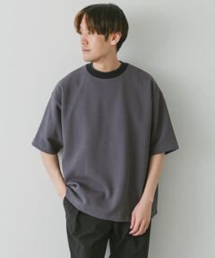 リブニットショートスリーブTシャツ