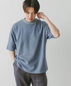 リブニットショートスリーブTシャツ