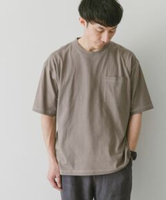 USAコットン配色ステッチポケットTシャツ