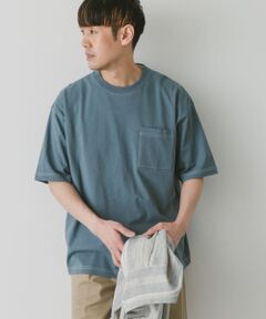 USAコットン配色ステッチポケットTシャツ