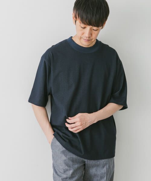 URBAN RESEARCH DOORS / アーバンリサーチ ドアーズ Tシャツ | ミジンボーダーモックネックショートスリーブタフTシャツ | 詳細10