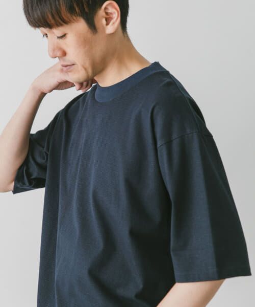 URBAN RESEARCH DOORS / アーバンリサーチ ドアーズ Tシャツ | ミジンボーダーモックネックショートスリーブタフTシャツ | 詳細8