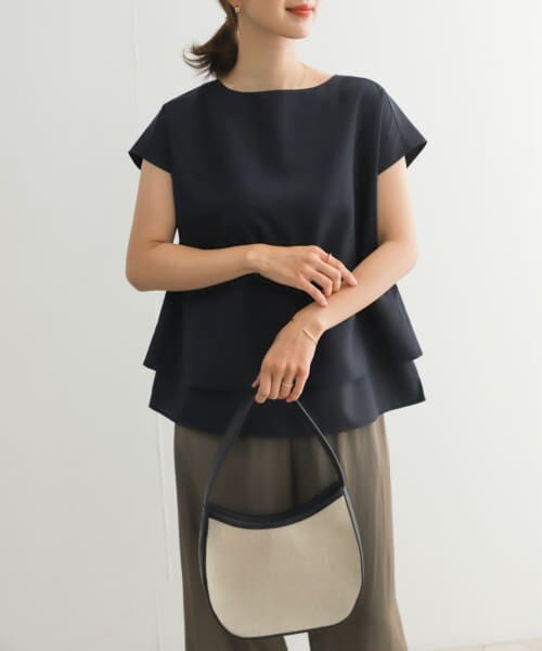URBAN RESEARCH DOORS / アーバンリサーチ ドアーズ シャツ・ブラウス | 『UR TECH Smart Linen Touch』レイヤードフレンチブラウス | 詳細18
