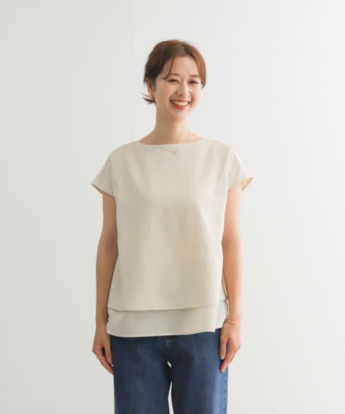 URBAN RESEARCH DOORS / アーバンリサーチ ドアーズ シャツ・ブラウス | 『UR TECH Smart Linen Touch』レイヤードフレンチブラウス | 詳細26