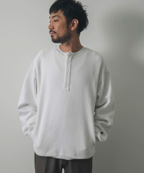 別注』Champion×DOORS 20th RW HALF SNAP CREW （スウェット）｜URBAN ...