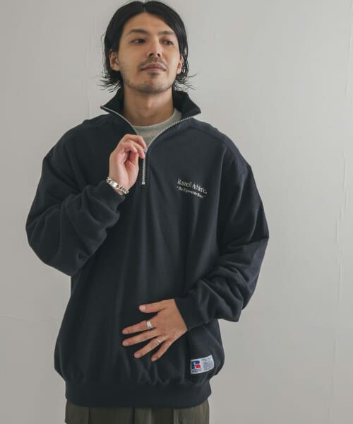 セール】 『別注』RUSSELL ATHLETIC×DOORS HALF ZIP SWEAT