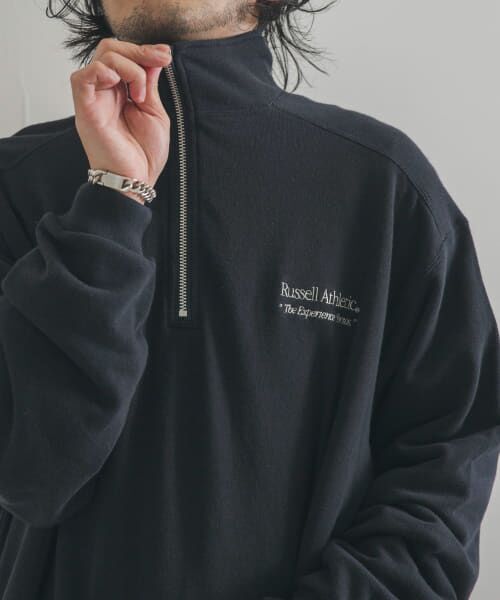 セール】 『別注』RUSSELL ATHLETIC×DOORS HALF ZIP SWEAT