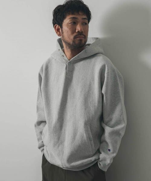 一部WEB限定』『別注』Champion×DOORS RW HALFSNAP PARKA （パーカー