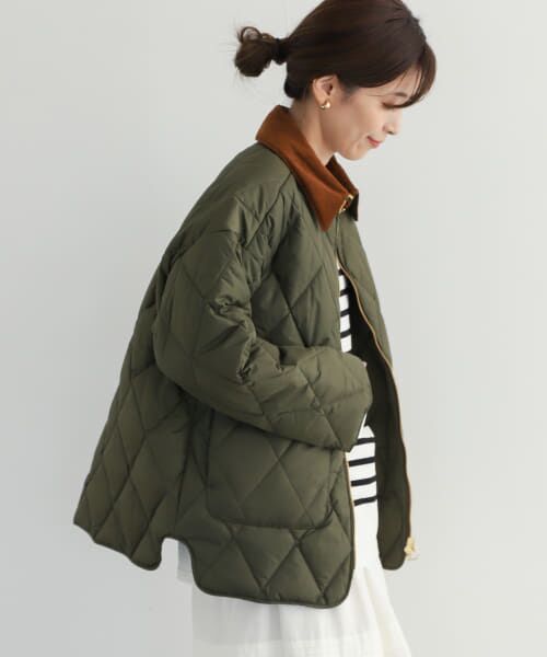 美品 Barbour Swinton Quilt Jacket ダウンジャケット-