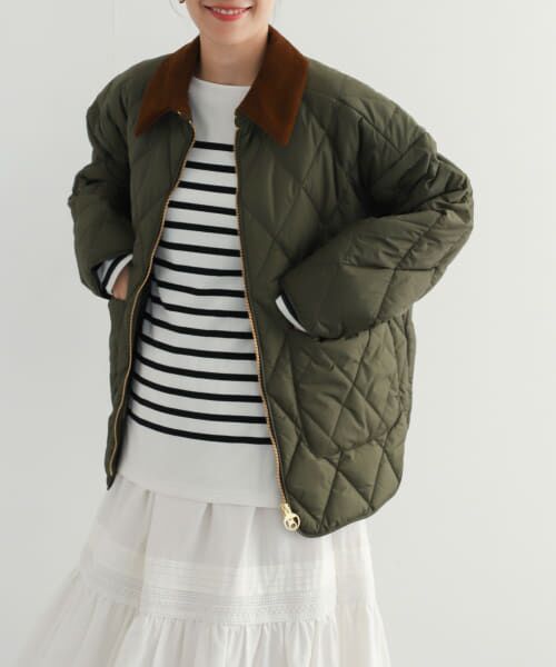 美品 Barbour Swinton Quilt Jacket ダウンジャケット-