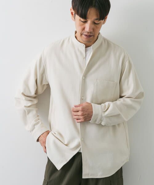 セール】 『XLサイズ/WEB限定』ヘビーネルバンドカラーシャツ （シャツ