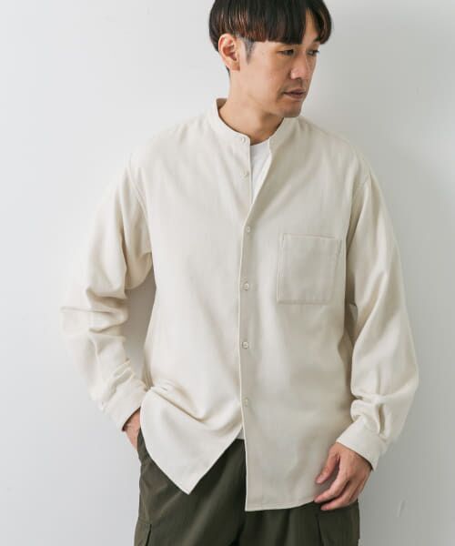 セール】 『XLサイズ/WEB限定』ヘビーネルバンドカラーシャツ （シャツ