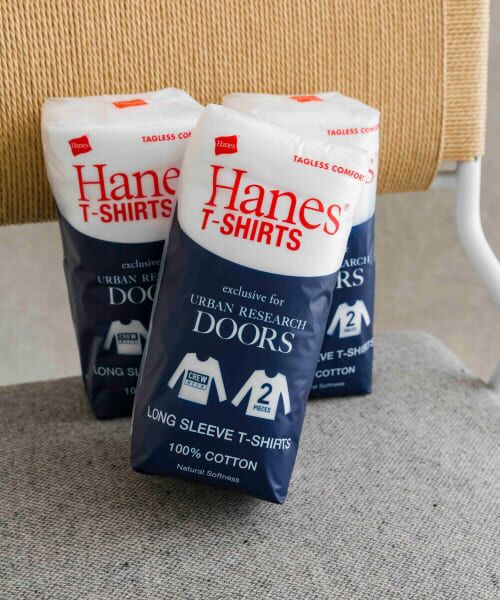 URBAN RESEARCH DOORS / アーバンリサーチ ドアーズ Tシャツ | 『別注』Hanes×DOORS　2P DOORS Fit Long-Sleeve T-shirts | 詳細1