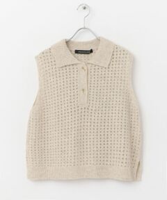 mizuiro ind　short vest with collar