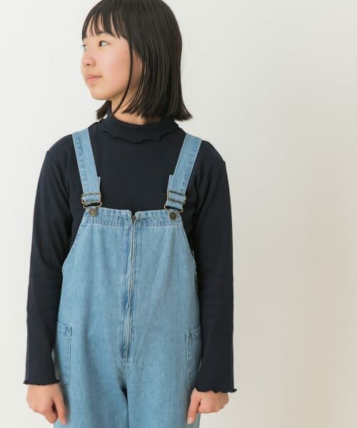 URBAN RESEARCH DOORS / アーバンリサーチ ドアーズ トップス | 『WEB/一部店舗限定サイズ』メローフリルリブタートルネックTシャツ(KIDS) | 詳細4