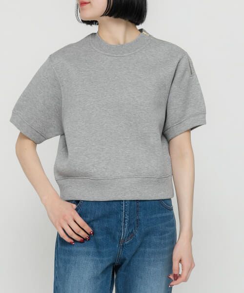 URBAN RESEARCH DOORS / アーバンリサーチ ドアーズ Tシャツ | unfil　double faced cropped half-sleeve top | 詳細1