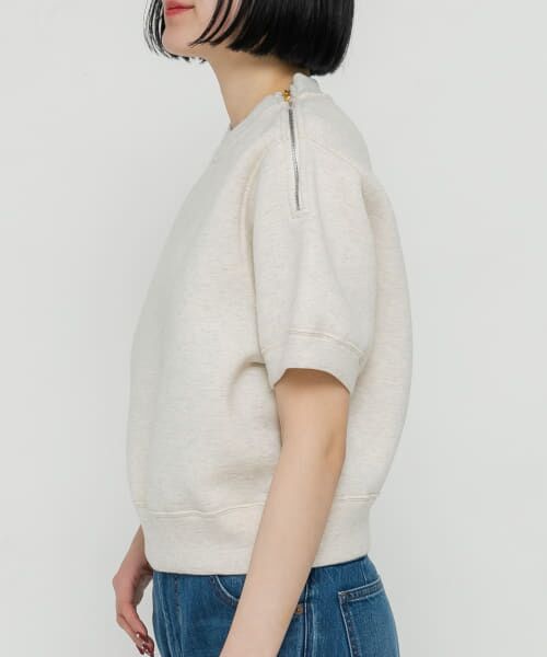 URBAN RESEARCH DOORS / アーバンリサーチ ドアーズ Tシャツ | unfil　double faced cropped half-sleeve top | 詳細10