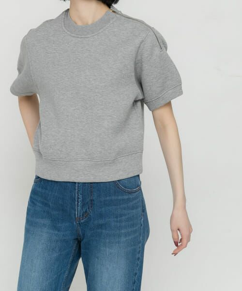 URBAN RESEARCH DOORS / アーバンリサーチ ドアーズ Tシャツ | unfil　double faced cropped half-sleeve top | 詳細2