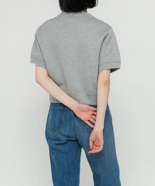 URBAN RESEARCH DOORS / アーバンリサーチ ドアーズ Tシャツ | unfil　double faced cropped half-sleeve top | 詳細4