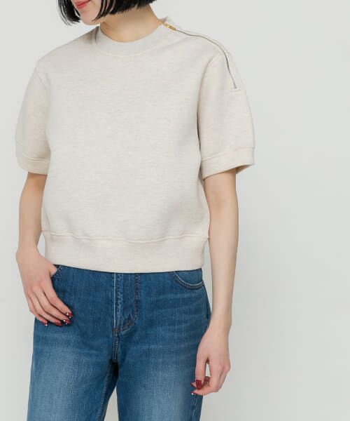 URBAN RESEARCH DOORS / アーバンリサーチ ドアーズ Tシャツ | unfil　double faced cropped half-sleeve top | 詳細8