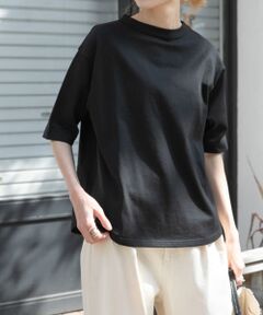 FORK&SPOON　ボトルネック5分袖Tシャツ