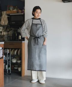 『別注』fog linen work×DOORS　リネンパイピングエプロン