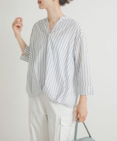 『UR TECH Smart Linen Touch』フロントタックブラウス