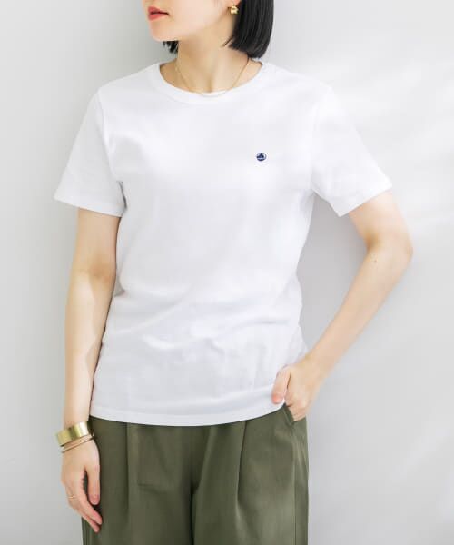 URBAN RESEARCH DOORS / アーバンリサーチ ドアーズ Tシャツ | 『別注』PETIT BATEAU×DOORS　embroidery t-shirts | 詳細1