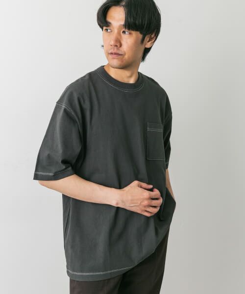 URBAN RESEARCH DOORS / アーバンリサーチ ドアーズ Tシャツ | 配色ステッチクルーネックポケットTシャツ | 詳細10